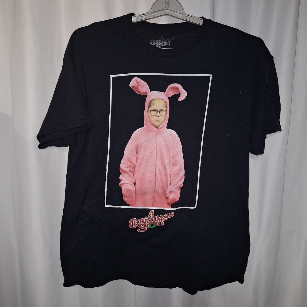 Christmas Story Black Graphic T-Shirt